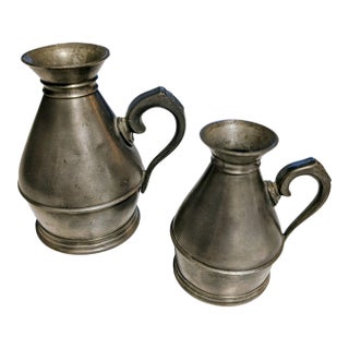Two Antique English Pewter Haystack Measures For Sale