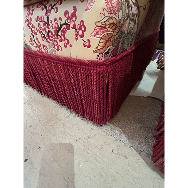 Chintz Upholstered Club Chairs- A Pair For Sale - Image 15 of 17