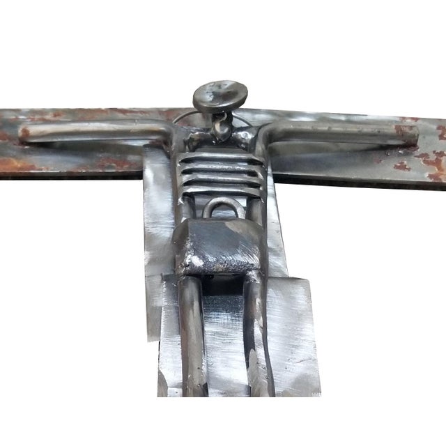 Vintage Brother Mel Meyer Steel Crucifix Steel Art Sculpture For Sale In Madison - Image 6 of 8