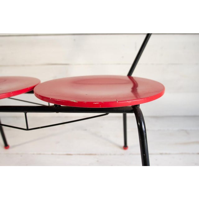 Black Space Age Double Seat Bench, 1960s For Sale - Image 8 of 15