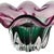 Murano Style Sommerso Art Glass Ruffled Centerpiece Bowl Pink Green 20" For Sale - Image 14 of 17
