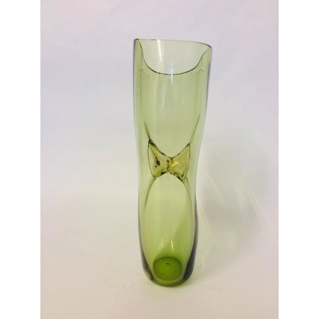 Murano Glass Vase with Gold Leaf Applications by Simone Cenedese, 1980s For Sale - Image 3 of 10