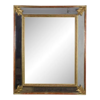 French 19th Century Carved Giltwood and Beveled Mirror For Sale
