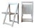 Italian Folding Chairs in White Lacquered, 1960s, Set of 2 For Sale