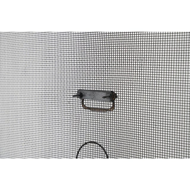 Metal Antique Steel Mesh Wrought Iron Fireplace Screen 66 X 48.25 In. For Sale - Image 7 of 11