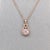 Pink Morganite Pendant With Earth Mined Diamonds in Solid 14k Gold, Round 6mm For Sale - Image 4 of 7