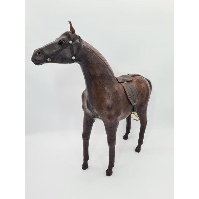 Horse Figurine with Leather, 1960s For Sale - Image 9 of 13