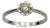 French White Gold Ring with 0.40ct Diamond, 1920s For Sale