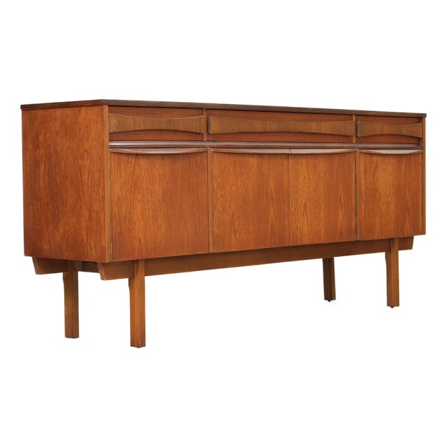 Mid Century Teak Credenza by Linden Furniture For Sale