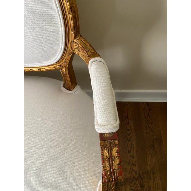 1940s 1940s Giltwood Louis XV Style Settee For Sale - Image 5 of 10