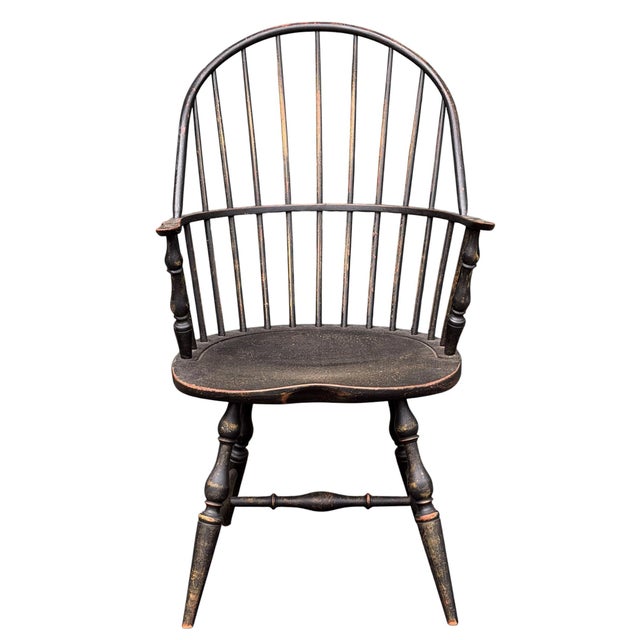 Set of Six American Hoopback Windsor Dining Chairs For Sale - Image 4 of 18