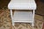 1980s Vintage White Wicker Square Side / End Table With Lower Shelf For Sale - Image 5 of 13