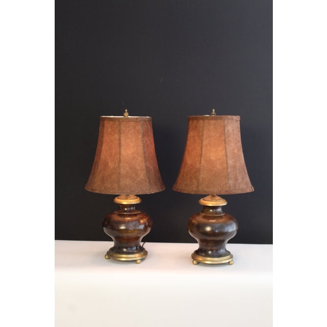 Metal Early 20th Century Tyndale Style Bronze Urns - a Pair For Sale - Image 7 of 11