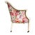Mid 20th Century Vintage White Frame Armchair With Floral Upholstery For Sale - Image 5 of 9