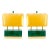 Mid-Century Modern Italian Art Deco-Style Dark Green Jade and Brass Table Lamps For Sale