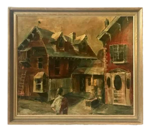 Original Vintage Oil Painting “Peyton Place”
