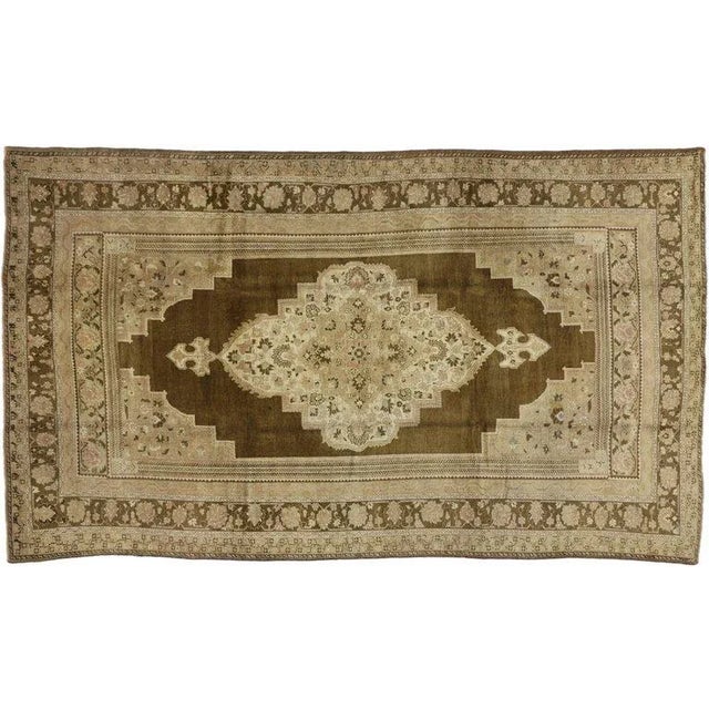 Farmhouse Vintage Mid-Century Turkish Oushak Rug - 7′8″ × 13′2″ For Sale - Image 3 of 6