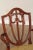1990s Kindel Hepplewhite Style Set Five Carved Mahogany Shield Back Dining Chairs For Sale - Image 5 of 13
