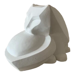 1980s Vintage Cubist Cat Sculpture