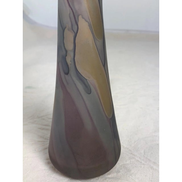 Beautiful color and graceful lines grace this tall, slim vase from designer Ilanit from Israel 1950’s. Hand painted in...