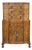 Burr Walnut Linen Press For Sale