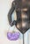 Lavender and lilac colors, the glass beads are on the center of clusters of thin iridescent round acrylic tabs on the...