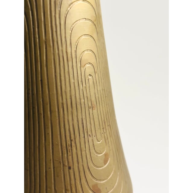 Metal Mid 20th Century Century Large 15.5" Vintage Brass Pitcher For Sale - Image 7 of 12