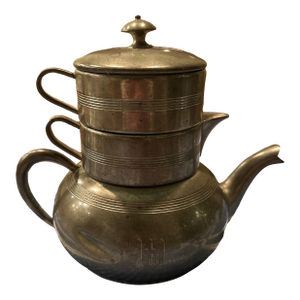 1920s Pewter by Rice Child’s Size Stacking Tea Set