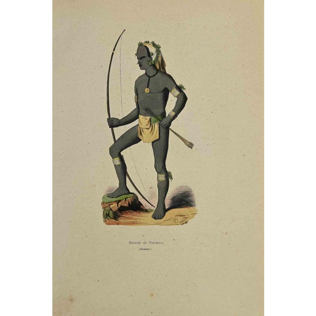 Naturel de Vanikoro is a hand colored lithographs made by Auguste Wahlen in 1844. good conditions. the artwork belongs to...