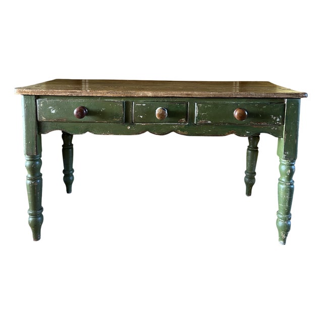 Vintage Painted Console Table For Sale