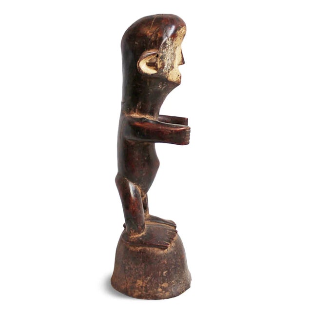 Vintage carved wood Igbo figure representing an ancestor. Beautiful original piece with signs of age and use. These pieces...