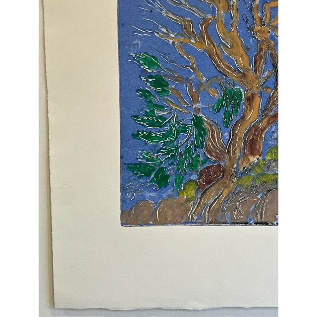 Mid-Century Modern Vintage Arnold Grossman Monoprint - Ancient Bristlecone Pine Tree, C. 1970s For Sale - Image 3 of 8