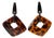 Monies Tortoise Resin Carved Clip Earrings For Sale