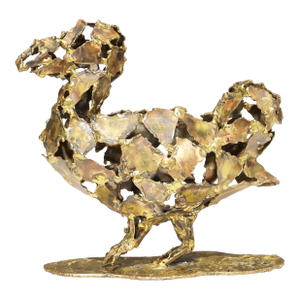 Silas Seandel Brutalist Bird Sculpture, Signed
