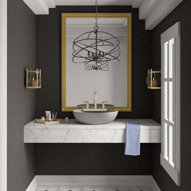 Bronze Anson 4-Light Contemporary Statement Chandelier For Sale - Image 8 of 9