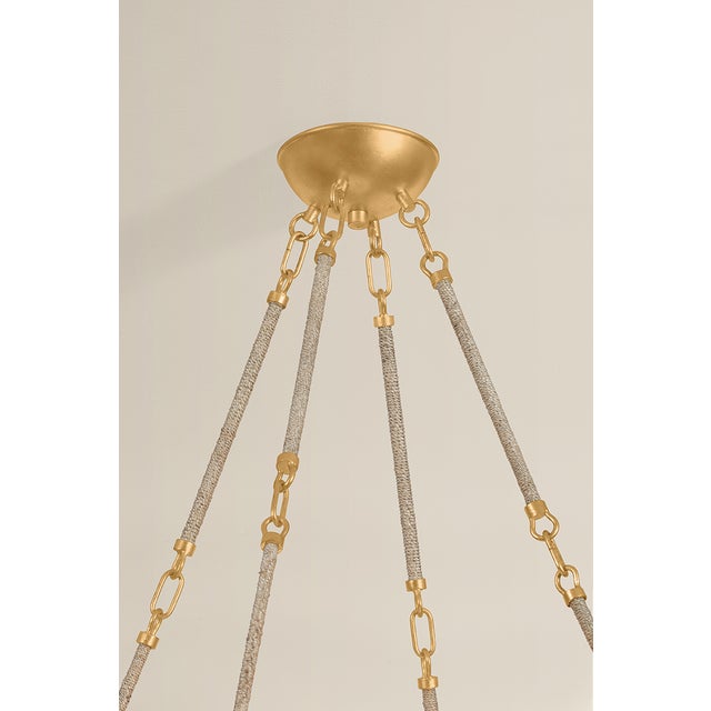 2020s Hudson Valley Lighting Ardonia 38 in. 6 Light Chandelier in Vintage Gold Leaf Finish For Sale - Image 5 of 9