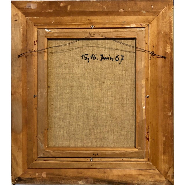 Green Walter Spitzer, Polish French Jewish Artist Oil Painting Girl with Doll, School of Paris Judaica, 1967 For Sale - Image 8 of 10