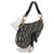 Contemporary Navy Oblique Canvas Mini Saddle Bag For Sale - Image 3 of 8