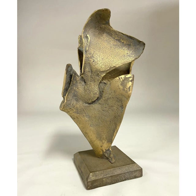 Brutalist Expressive Bronze Abstract Sculpture of Bird, 1980s For Sale - Image 3 of 5
