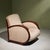 Mid-Century Modern Art Deco Lounge Chair in Ivory Upholstery and Mahogany, France For Sale - Image 3 of 9
