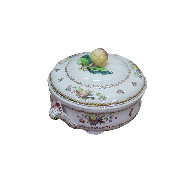 English Early 20th Century Copeland Spode England Rockingham Vegetable Serving Dish Soup Tureen For Sale - Image 3 of 18