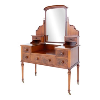 Antique Victorian Dressing Table in Mahogany, 1860 For Sale