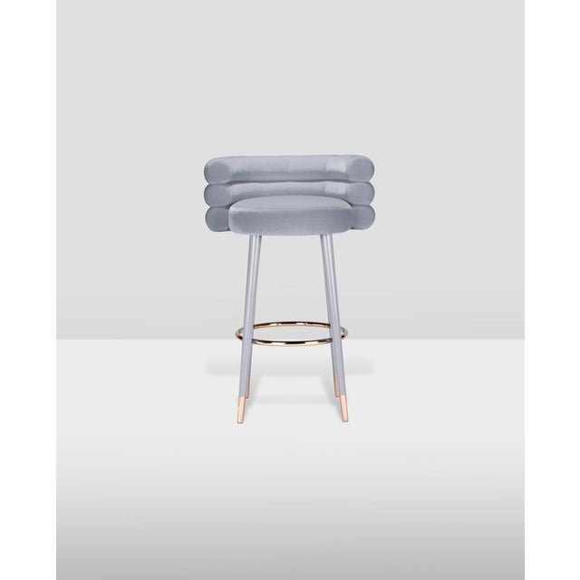 Set of Marshmallow Bar Stools by Royal Stranger For Sale - Image 11 of 18