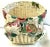 Wood French Painted Floral Decoupage Basket Planter For Sale - Image 7 of 13