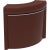 Curved chocolate lacquered classe bar by mowee dimensions: d100 x w100 x h115 cm material: polyethylene and stainless...