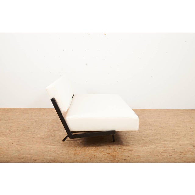 Black Daybed in Black Lacquered Metal, 1950s For Sale - Image 8 of 14