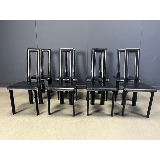 Italian Regia Dining Chairs by Antonello Mosca for Ycami, 1980s, Set of 8 For Sale - Image 13 of 13