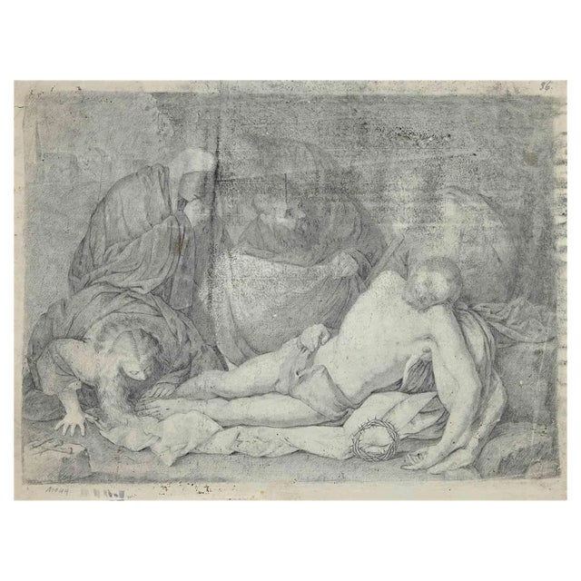 August Anton Tischbein, Jesus, Original Drawing, 19th-Century For Sale