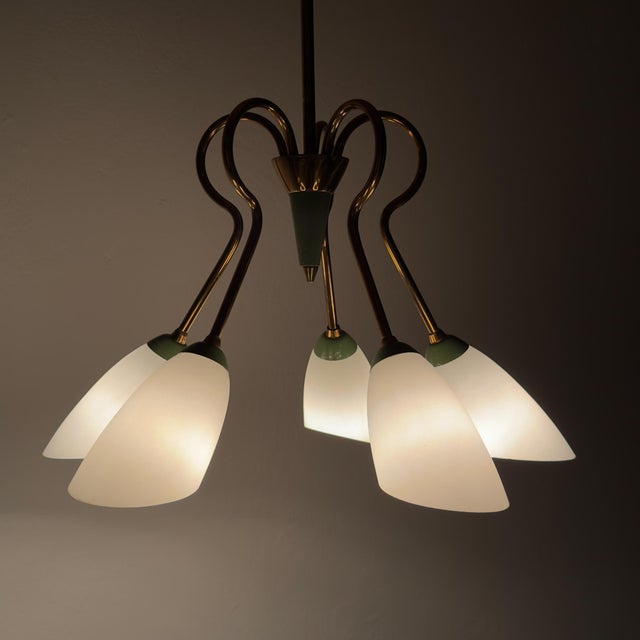 Mid-Century Modern Vintage Stilnovo Chandelier, Italy 1940-50s, 1950s For Sale - Image 3 of 18