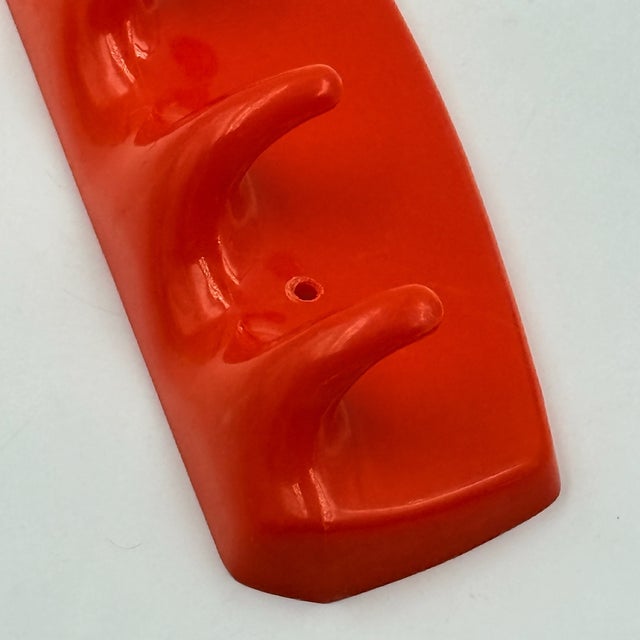 Orange Space Age Wall Hooks by Gilac, 1970s For Sale - Image 6 of 11